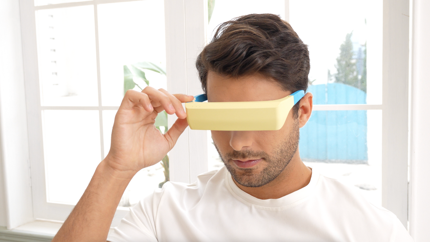 Blue & White Light Glasses with Eye Massager