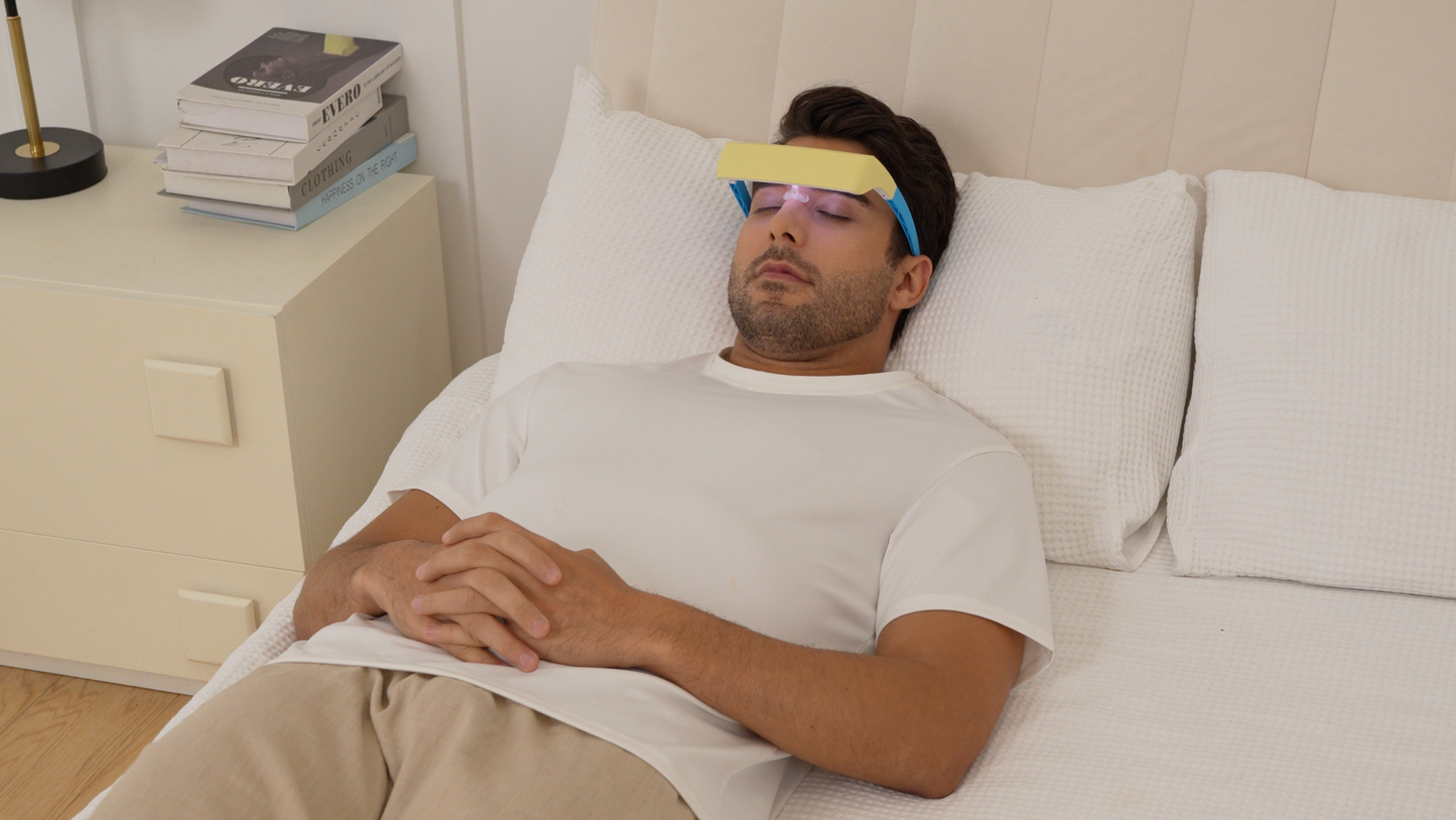 Blue & White Light Glasses with Eye Massager