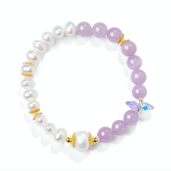 18k Gold Plated Handmade Amethyst Bracelet-Necklace