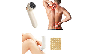 Natural Bian Stone Moxibustion Gua Sha with Moxa Sticks and Essential Oil